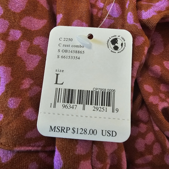 Pink and Brown Free People Women's Marseille Mini Dress - Picture 5 of 8